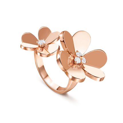 Van Cleef & Arpels Frivole Between the Finger ring, rose gold, diamonds