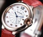 Cartier Ballon Bleu de Cartier Red Strap Watch - Image 2