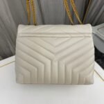 SAINT LAURENT Loulou medium quilted leather shoulder bag white - Bag - Image 2
