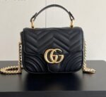 Gucci GG Marmont Mini Top Handle Bag-Black - Bag - Image 2