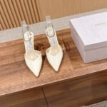 JIMMY CHOO White with Crystal Embellishmen Pumps- Shoes - Image 4