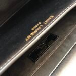 Saint Laurent YSL Sunset Top Handle Shoulder Bag Medium Black Gold - Bag - Image 9