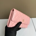 Chanel Counterfeit Caviar Leather Wallet-Pink Wallet - Image 4