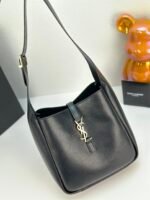Saint Laurent LE 5 À 7 small bag in soft python Black - Bag - Image 5