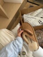 UGG Suede Slippers Brown Color - Shoes - Image 9