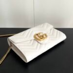 Gucci Marmont Chain Wallet - White Gold Wallet - Image 4