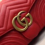 Gucci GG Marmont Small Shoulder Bag in red leather - Bag - Image 8