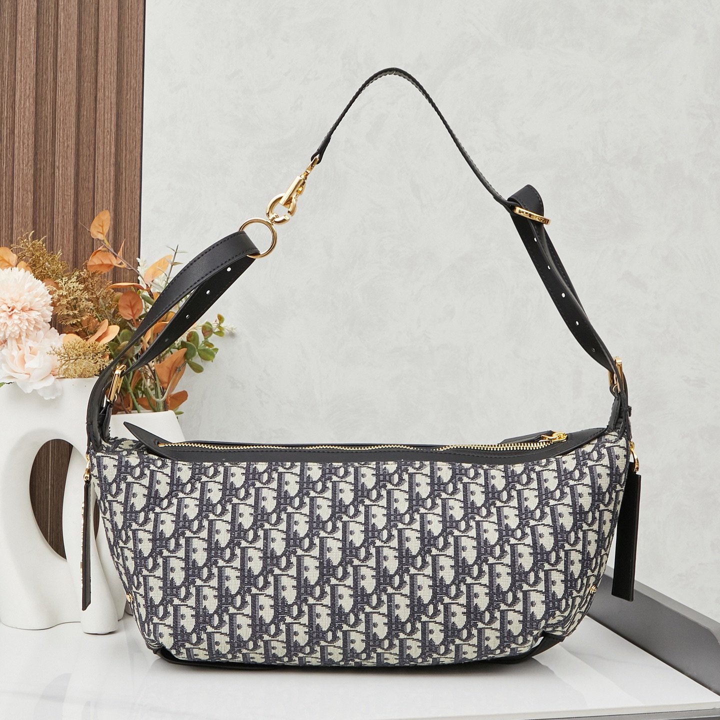 a4608a9ecbb959170eb817dfa17bc63d Dior D-Journey Bag -Blue Dior Oblique Jacquard - Image 1
