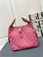CHANEL 25 Small Handbag Grained Calfskin & Gold-Tone Metal Light Pink - Bag - Image 3