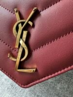 SAINT LAURENT LOULOU in MATELASSÉ Lambskin - Wine - Image 11