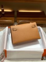Hermes Kelly Mini 1st Kelly Pochette Generation Epsom Palm Leather-Golden Brown - Image 2
