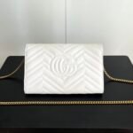 Gucci Marmont Chain Wallet - White Gold Wallet - Image 5