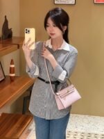 Hermes Kelly Mini 1st Kelly Pochette Generation Epsom Palm Leather-Light Pink - Image 9