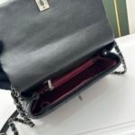 Chanel Mini Coco Red Handle Flap in Black With Silver Hardware - Bag - Image 6