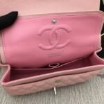 Chanel Classic Double Flap Bag Pink Caviar Silver Hardware - Bag - Image 7