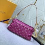 LOUIS VUITTON LV Monogram Vintage Pink Denim Shoulder Handbag - Image 3