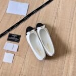 Chanel Ballet flats Calfskin & Grosgrain White - Shoes - Image 4