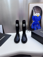 Chanel Black Rain Boots - Image 3
