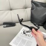 SAINT LAURENT YSL Ankle Strap Sandal (Women)  Black-Shoes - Image 7