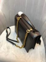 Saint Laurent YSL Sunset Top Handle Shoulder Bag Medium Black Gold - Bag - Image 6