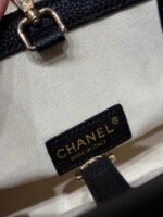 Chanel Gold-Tone Small Tote Bag - Black - Image 9