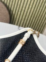 Chanel Small Shopping Bag Braided Raffia - Black - Image 9