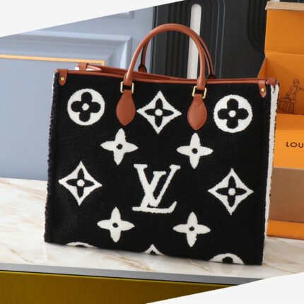 Louis Vuitton Onthego MM Monogram Reverse Black Bag