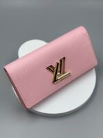 Louis Vuitton Pink Epi Leather Twist Wallet - Golden - Image 2