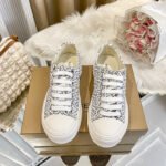 Burberry New Listing Temperament White Shoes - Black and White Shoes