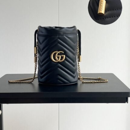 Gucci GG marmont mini bucket bag Black - Bag