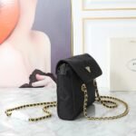 Prada Tessuto Impuntu Quilted Flap Shoulder Black Bag - Image 16