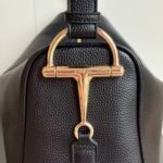 Gucci Half Horsebit Shoulder Black soft grainy leather Bag - Image 4