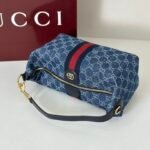 Gucci Vanity Top Handle Blue and white GG denim - Bag - Image 10