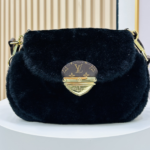 Louis Vuitton Sunset Black Woolen Leather Bag