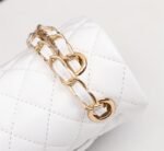 Chanel Classic Double Flap Bag White Golden Hardware - Bag - Image 7