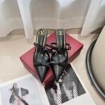 Valentino Garavani Black French Bow Heels - Image 4