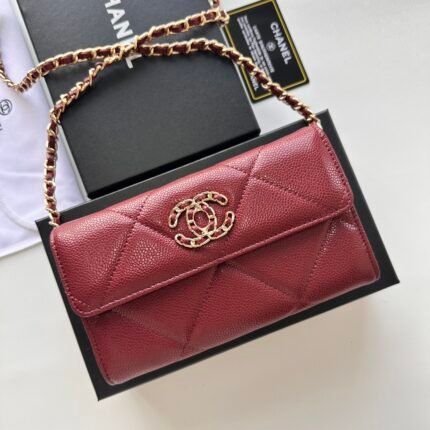 Chanel Chain Shoulder Crossbody Small Bag - Burgundy Bag