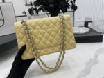 [TOP] Chanel Classic Flag Bag Medium Classic Double Flap Bag Yellow Calfskin Silver Hardware - Bag - Image 2