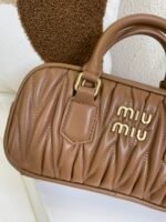 Miu Miu Arcadie matelassé nappa leather bag Brown S-wide Size - Bag - Image 6
