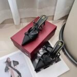 Valentino Garavani Black French Bow Heels - Image 9