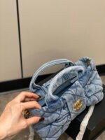 Chanel Ribbon Bow Bag - Denim Blue - Image 3