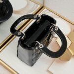 Dior Mini Lady Dior Bag Powder Black Patent Cannage Calfskin Golden Hardware - Bag - Image 5