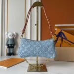 Louis Vuitton Liv Pochette Blue Denim - Bag - Image 4