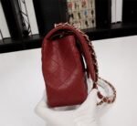 Chanel Classic Double Flap Bag Dark Red Caviar Golden Hardware - Bag - Image 5
