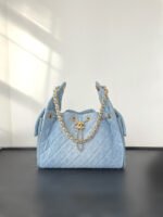 CHANEL 25 Small Handbag Washed Denim & Gold-Tone Metal denim - Bag - Image 2