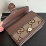 Gucci Dionysus Medium GG-Jacquard Canvas Shoulderbag- Brown and Silver - Image 5