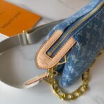 Louis Vuitton Coussin Dark Blue Denim Color Small Handbag Gold Hardward - Image 8