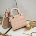 Dior Small Lady Dior Bag Powder Patent Cannage Calfskin Golden Hardware - Bag - Image 3