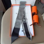 1pc 100cm Square Silk Scarf Headband Neck Scarf Hair Accessory Bag Scarf (No box) - Bag - Image 3