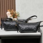 Dior D-Journey Bag in Crinkled Calfskin-Black Flat Macrocannage - Image 2